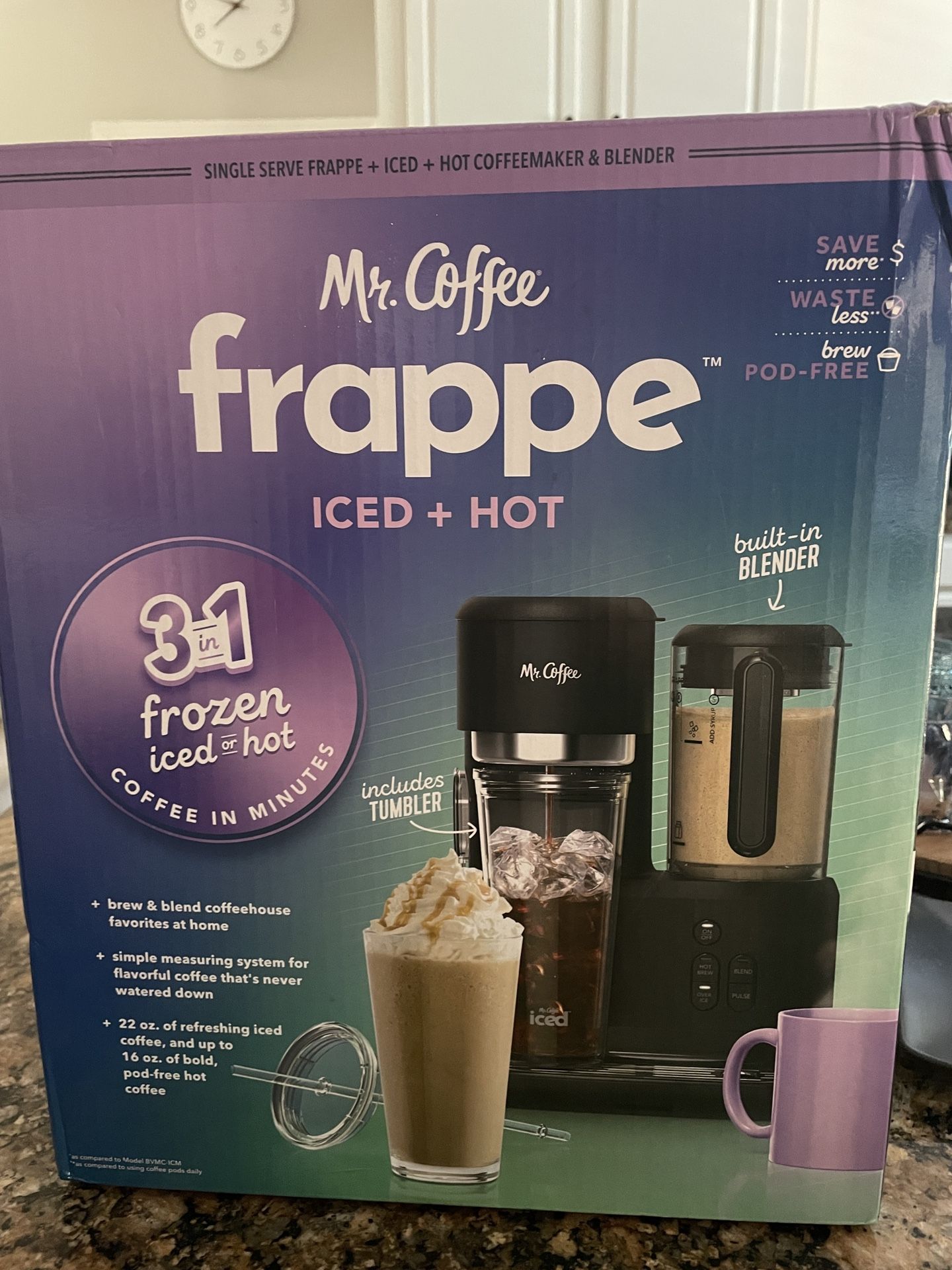 NEW Mr. Coffee Frappe 3 In 1