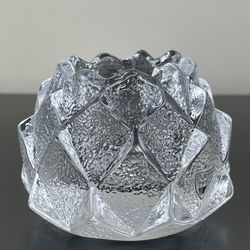 Orrefors Sweden Crystal Art Glass Firefly Artichoke Nimbus Votive Candle Holder 