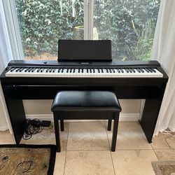 Casio Privia Keyboard, stand and bench
