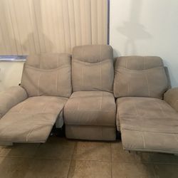 Beige Reclaiming Couch  