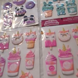 Lot Of Nine Packages Of Kids Stickers All Brand New