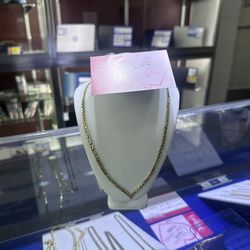 Gold heart link chain