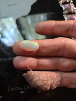 A white welo opal