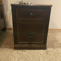 Wooden File Cabinet with Small Drawer
