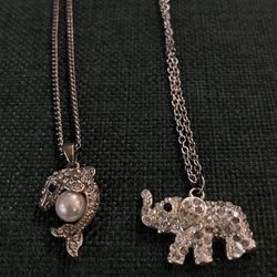 Silver necklaces