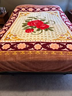 Queen blanket two sided bed cover