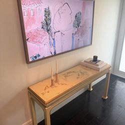 Vintage Hand Painted Console Table 