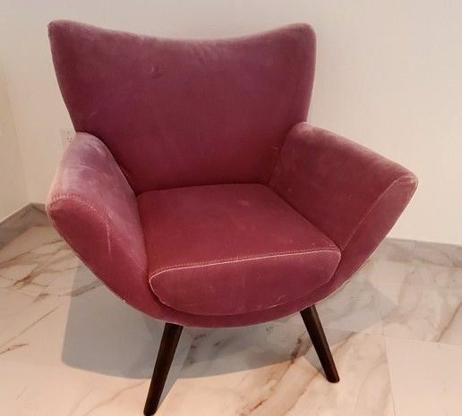 Mid Mod Style Chair. Velor