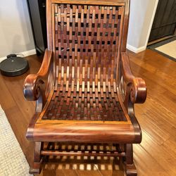 Custom Solid Wood Rocking Chair