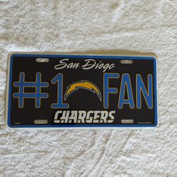 New San Diego Chargers Team License Plate
