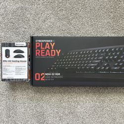 BRAND NEW-CyberPowerPC RGB Gaming Keyboard + Elite M2 Mouse