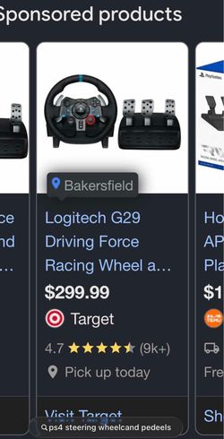 pedals and steering wheel for ps4