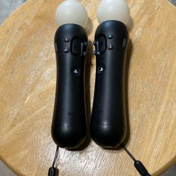 Sony PlayStation Move Motion Controller - Black (CECH-ZCM2U) Set of 2 