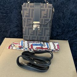 Brown FF Phone Bag 