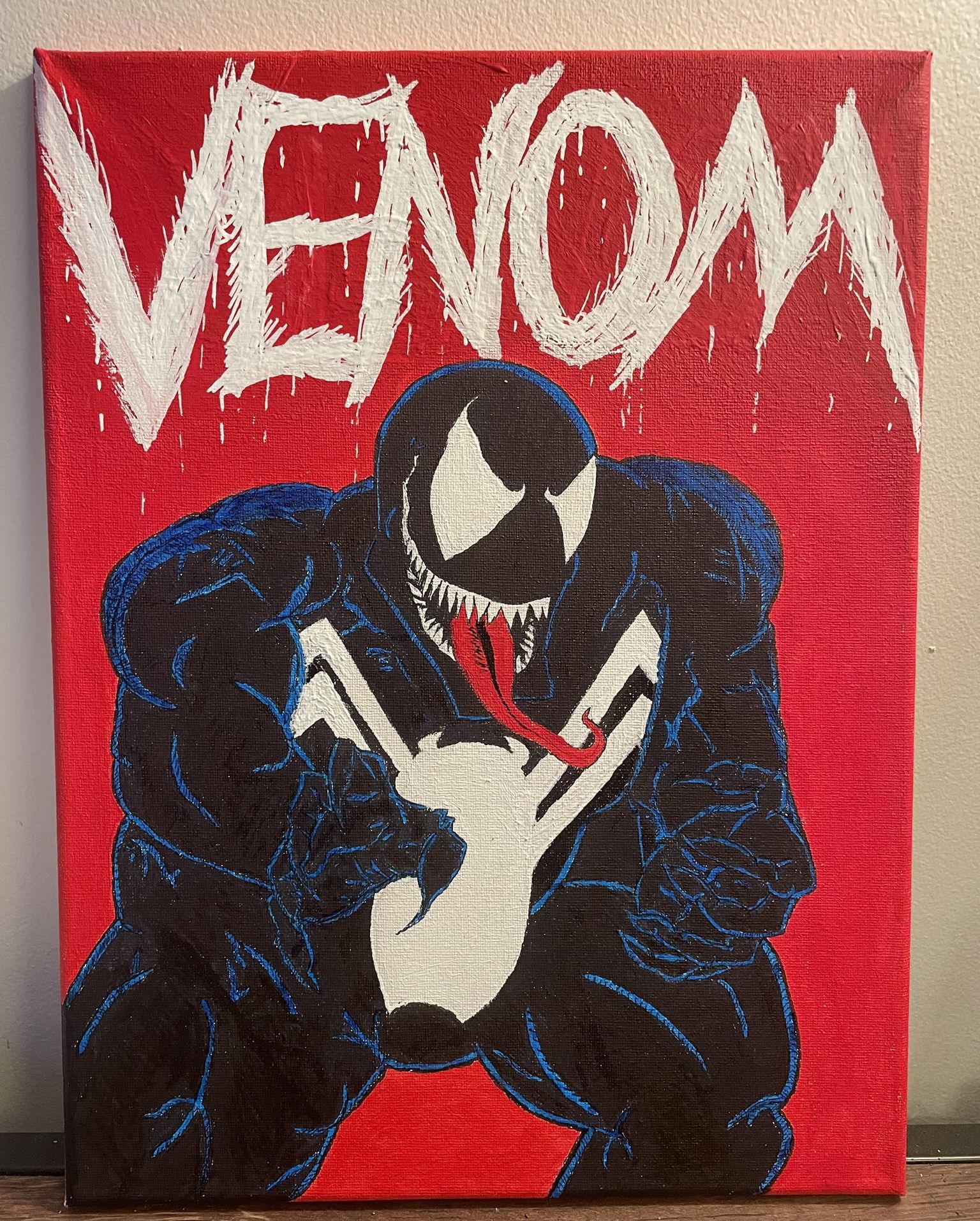 Hand Painted Venom Canvas Art