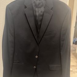 Men’s Calvin Klein Black Suit (Jacket + Pants) – Size 42R