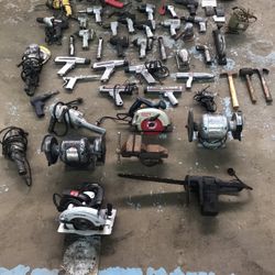 All Air Hoes Tools Are $50.00 Each Sanders Are $150.00  And Saws Are $75.00 Each 