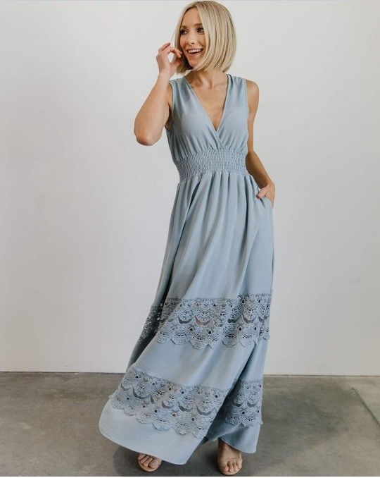 Baltic Born Blue Boho Maxi Dress XL