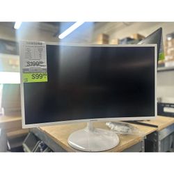 JULY 4 DEALS!!! 27" Samsung 1080p White Curved Monitor C27F391FHN FHD FreeSync