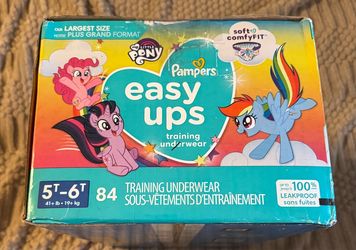 New Pampers My Little Pony Easy Ups Training Pants Potty Underwear Boys & Girls Size 5T-6T 84 Count