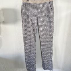 Y2K Venus Mimoska Taupe Tan Polka Dot Straight Leg Twill Chino Trouser Pant Sz 8