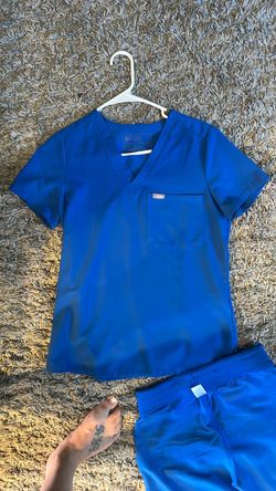 Royal blue Figs scrub outfit
