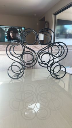 Black Rid Iron Wine Rack. 