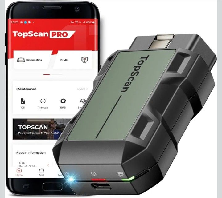 TOPDON TopScan Pro, OBD2 Scanner Bluetooth for iOS & Android, Diagnostic Scan Tool for All Cars