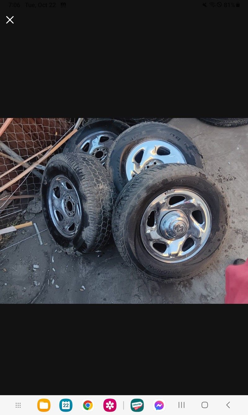 Set De  4  Rines R15 De 6 Ollos   Para 92 Dodge Dakota