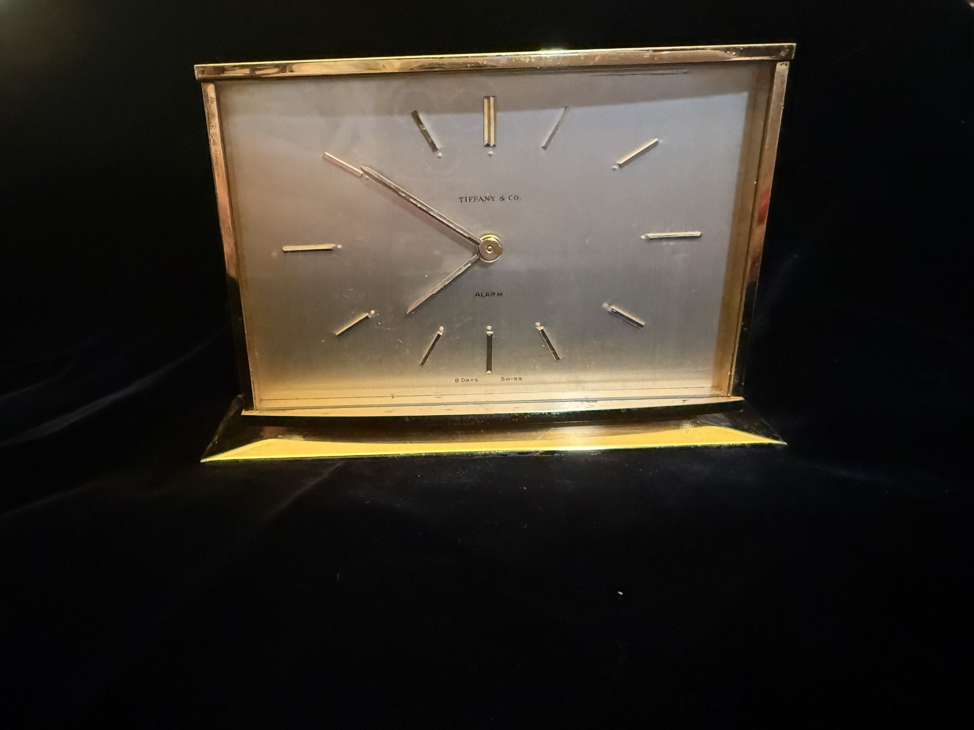 REDUCED!!! Tiffany & Co. Swiss made, Vintage 8 day rectangular Desk Clock