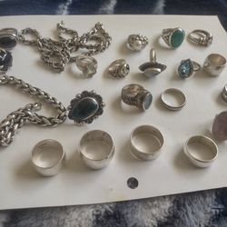 Silver Jewelry  9.25 Lot