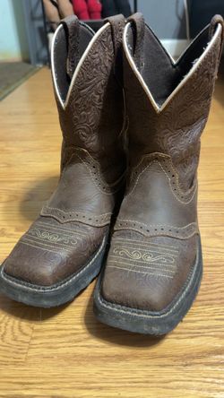 Justin Brown Leather Cowboy Boots