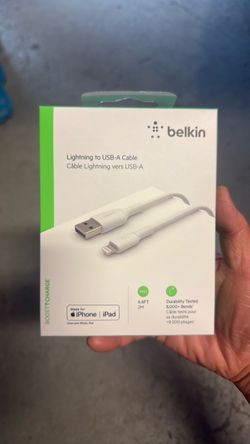 Belkin Apple Certified Lightning To USB-A Cable 6.6 Feet Long
