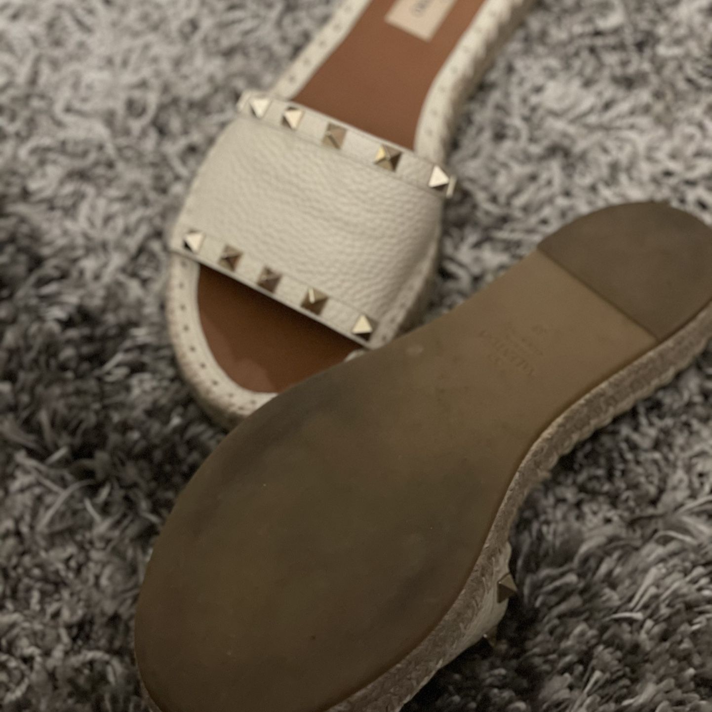Valentino Rockstud espadrille Slides