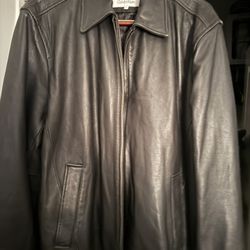 Black Leather Jacket Calvin Klein