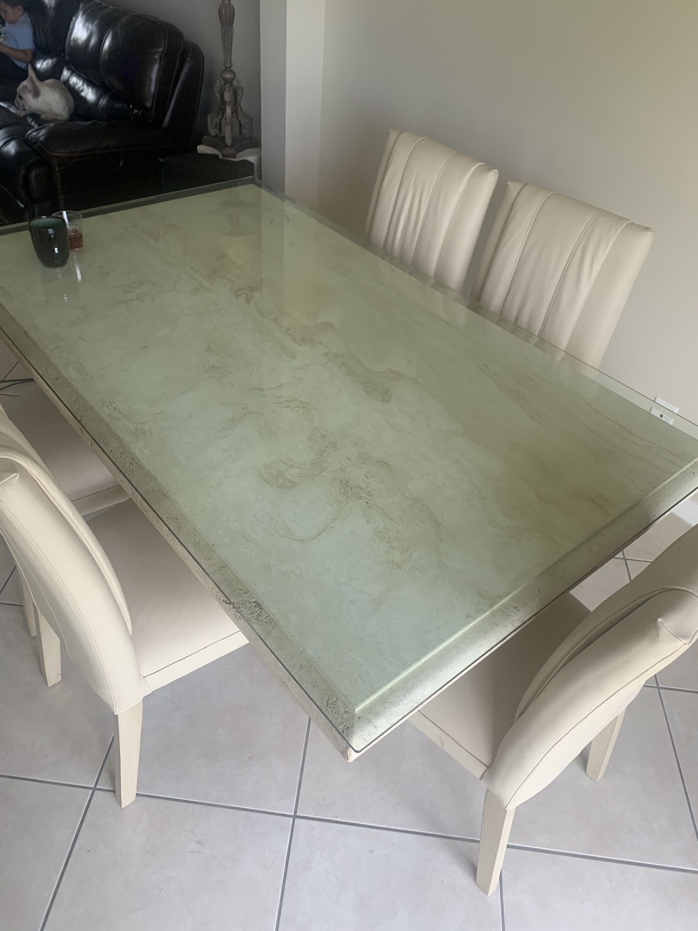 Beautiful stone dining table