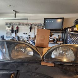Honda Civic EK Black housing Headlights