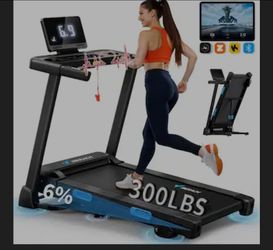 MERACH - T12 Incline Treadmill 0.5-7.5MPH 2.5HP Brushless Double Deck Incline Foldinng Treadmill LED Display with APP - Black