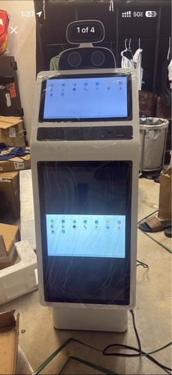 Dual Touchscreen Interactive Kiosk Robot