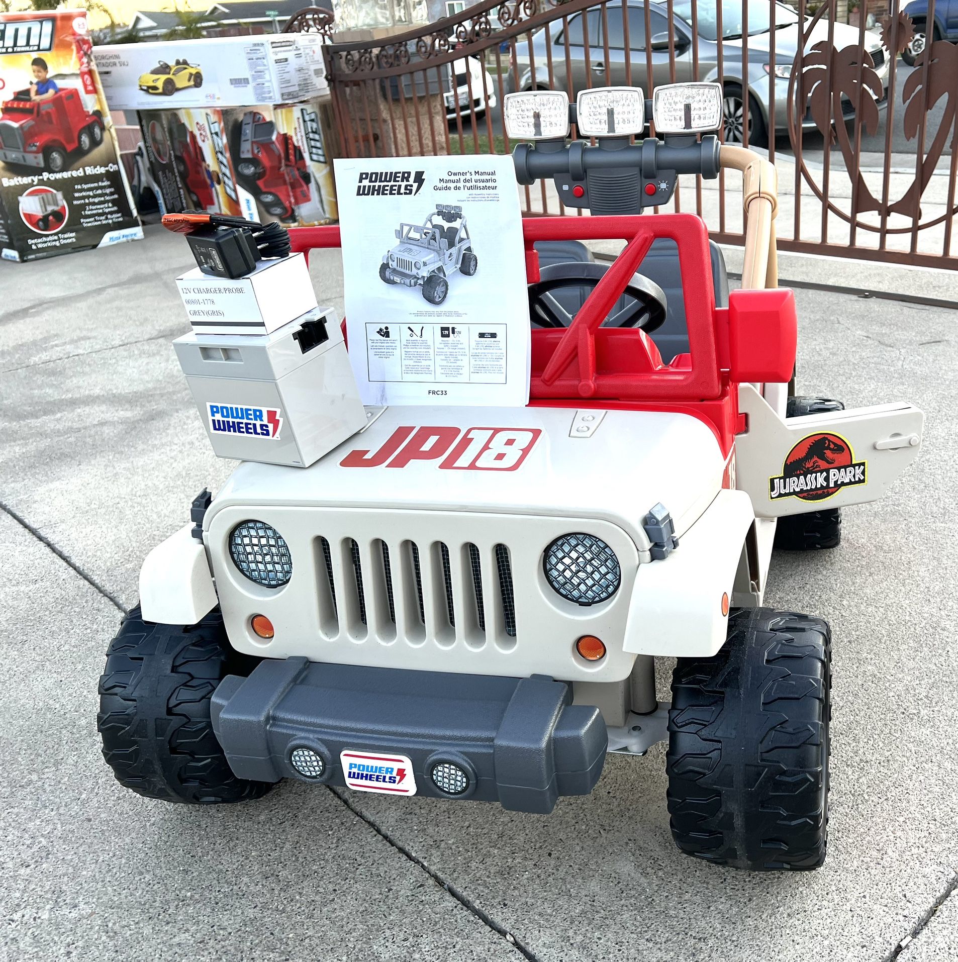 Jurassic Park Jeep Wrangler 12volt Electric Kid Ride On Car