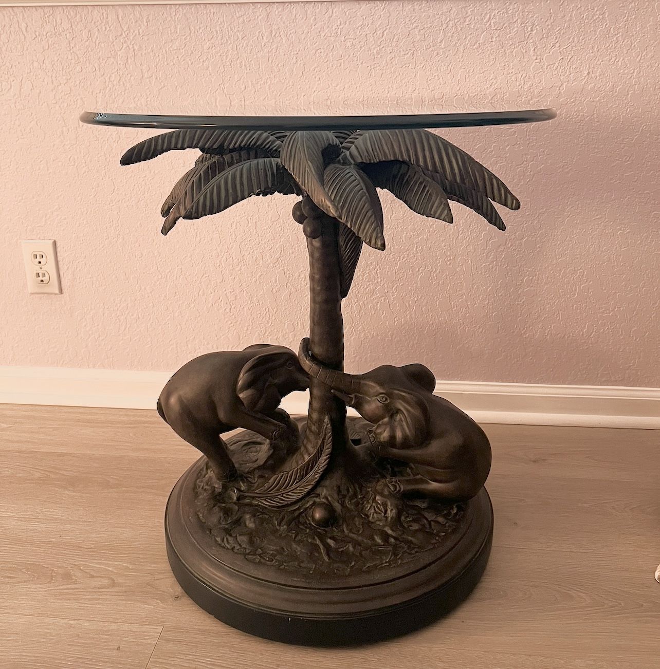 Bronze Style Safari-Themed End Table