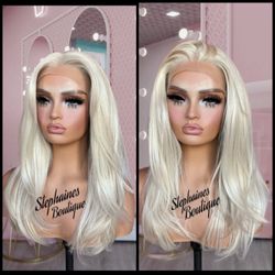 Human Hair Blended Lace Front Wig 