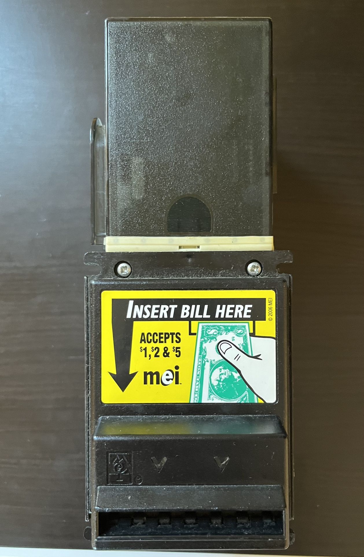 MEI/Mars VN 2512 Vending Machine Bill Validator Acceptor $1 $2 & $5 Needs Board Replacement