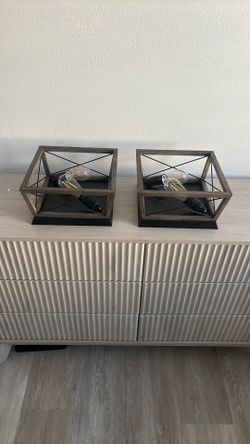 Two Ceiling Mount Light Fixtures