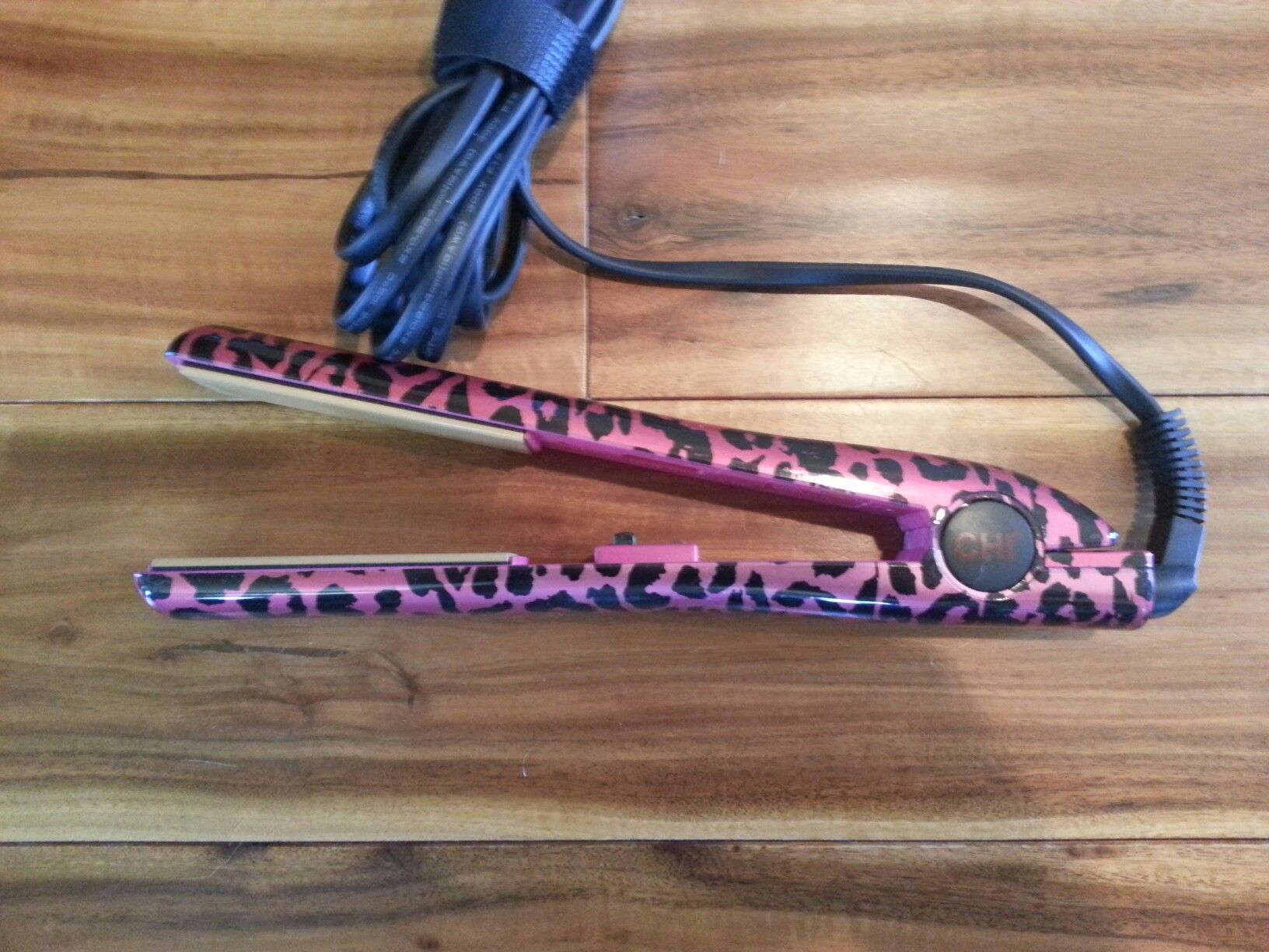 New 1" professional chi iron pink leopard edition flat iron