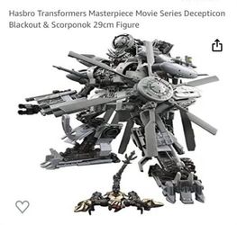 Hasbro Transformers Masterpiece Movie Series Decepticon Blackout & Scorponok 29cm Figure