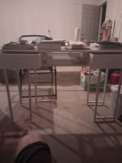 White Desk with Drawers