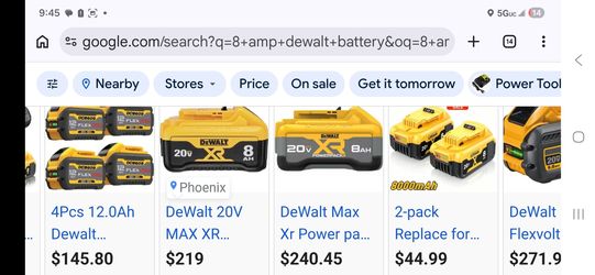 Dealt 8amp batteries, new,and newish.