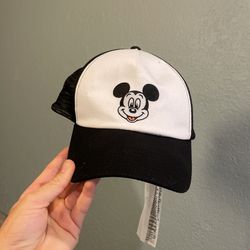 Disney Mickey Mouse Hat Black White