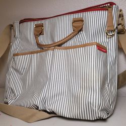 Skip Hop Diaper Bag With Pad French Stripe